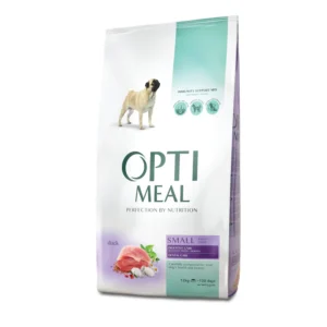 Hrana uscata completa caini de talie mica, Optimeal, cu Rata, 12kg