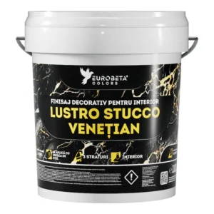 Material decorativ Stucco Venetian, LUSTRO, alb, efect marmura, 15L