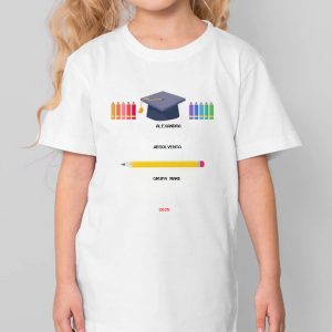 Tricou din bumbac pentru copii personalizat cu text - Absolvent
